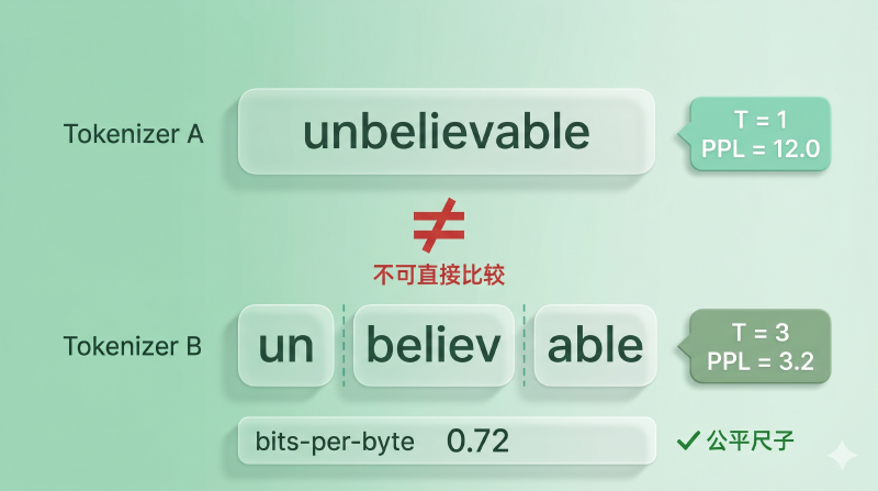 tokenizer 对 PPL 影响示意图