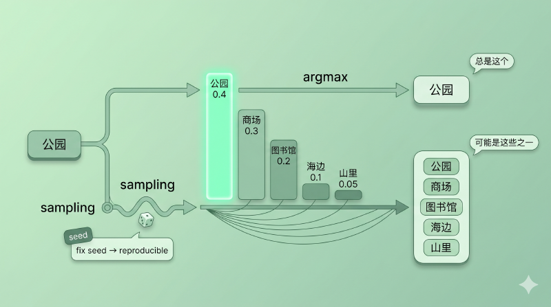 argmax vs sampling