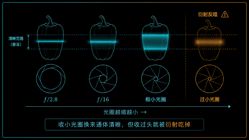 极小光圈的景深与衍射权衡