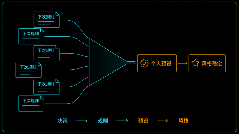 下次规则收敛成个人预设
