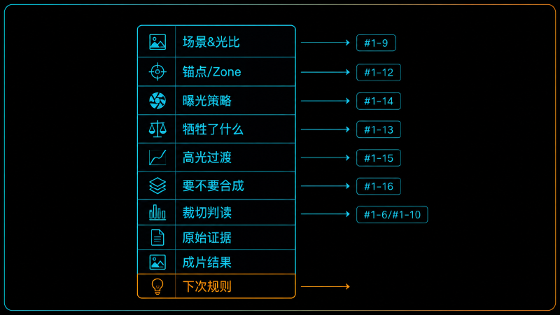 复盘表每一栏映射回模块决策